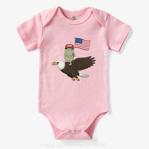 Americas 250th Birthday Funny Frog Bodysuit