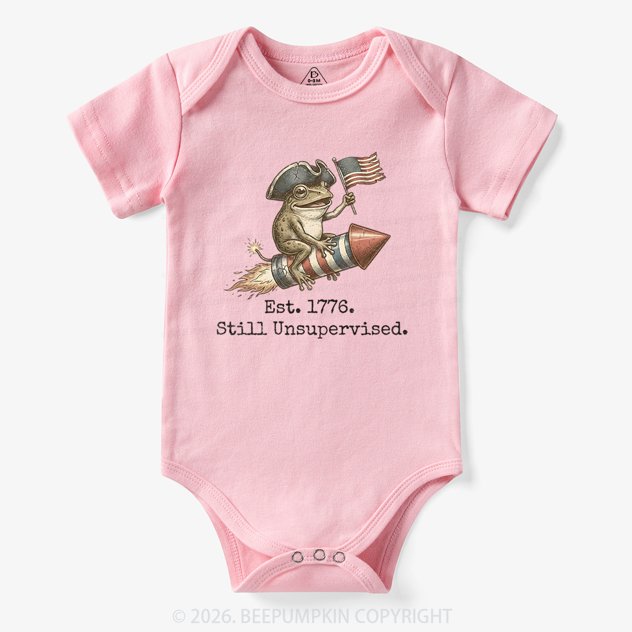 Est 1776 Funny Frog  American 250th Anniversary Bodysuit