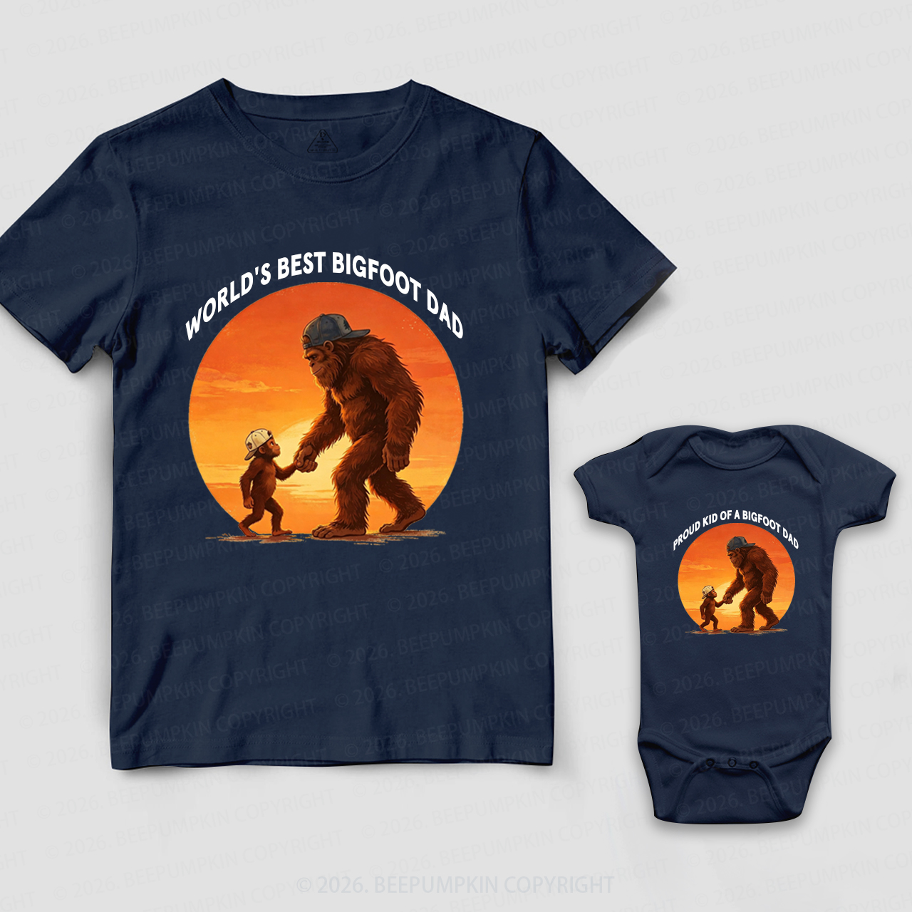Vintage Sasquatch & Son Dad&Me Matching Shirts