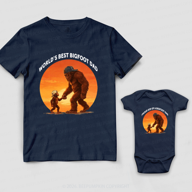 Vintage Sasquatch & Son Dad&Me Matching Shirts