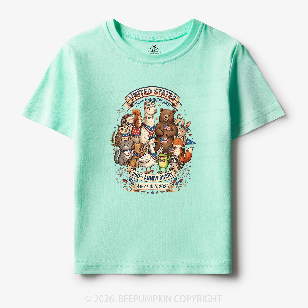 USA 250th Anniversary 4th of July Toddler&Kid's Tees
