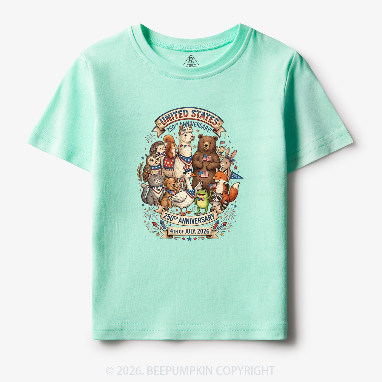 USA 250th Anniversary 4th of July Toddler&Kid's Tees