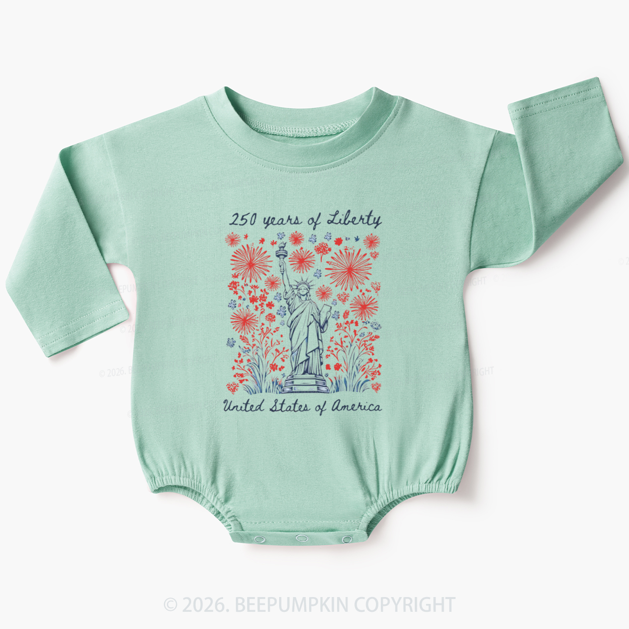 250 Years Of Liberty Baby Bubble Romper