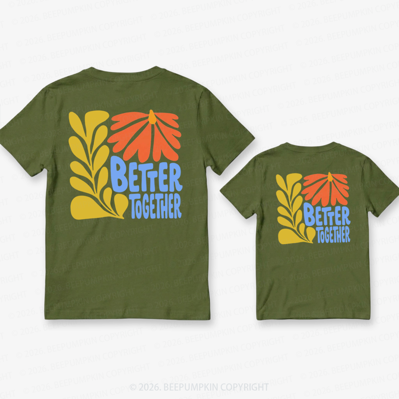Better Together Retro Dad&Me Matching Shirts