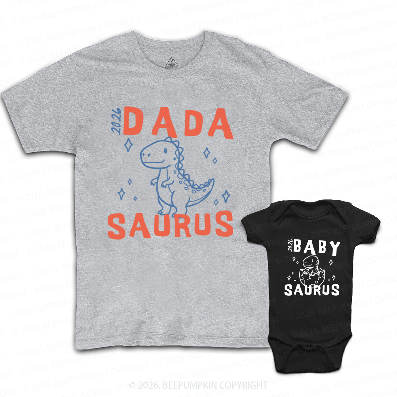 Funny Family Saurus Family Matching Shirts