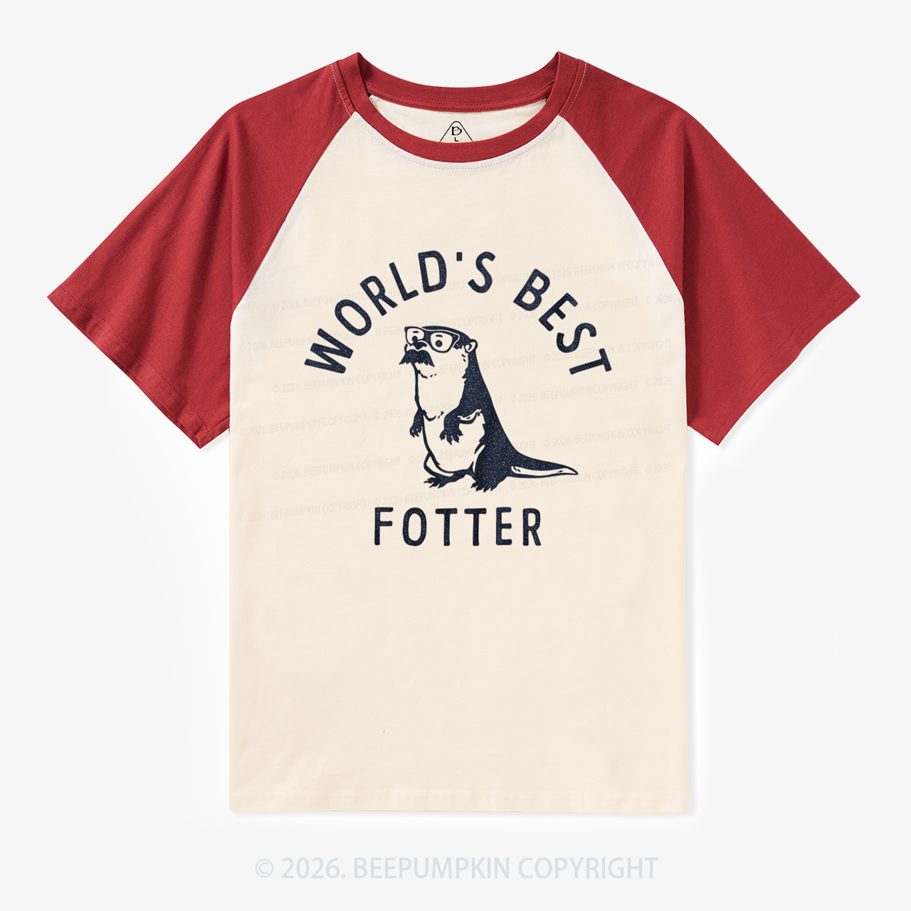 Funny Otter World's Best Father Retro Raglan T-shirt