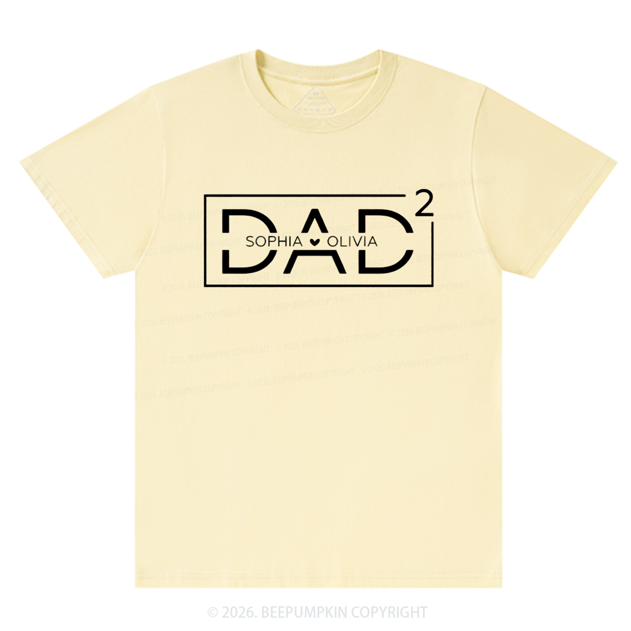 Personalized Dad Squared With Kids Names T-Shirts