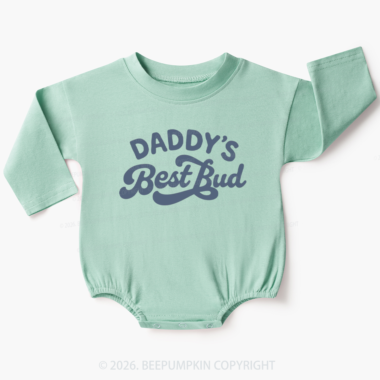 Daddy's Best Bud Cute Baby Bubble Romper