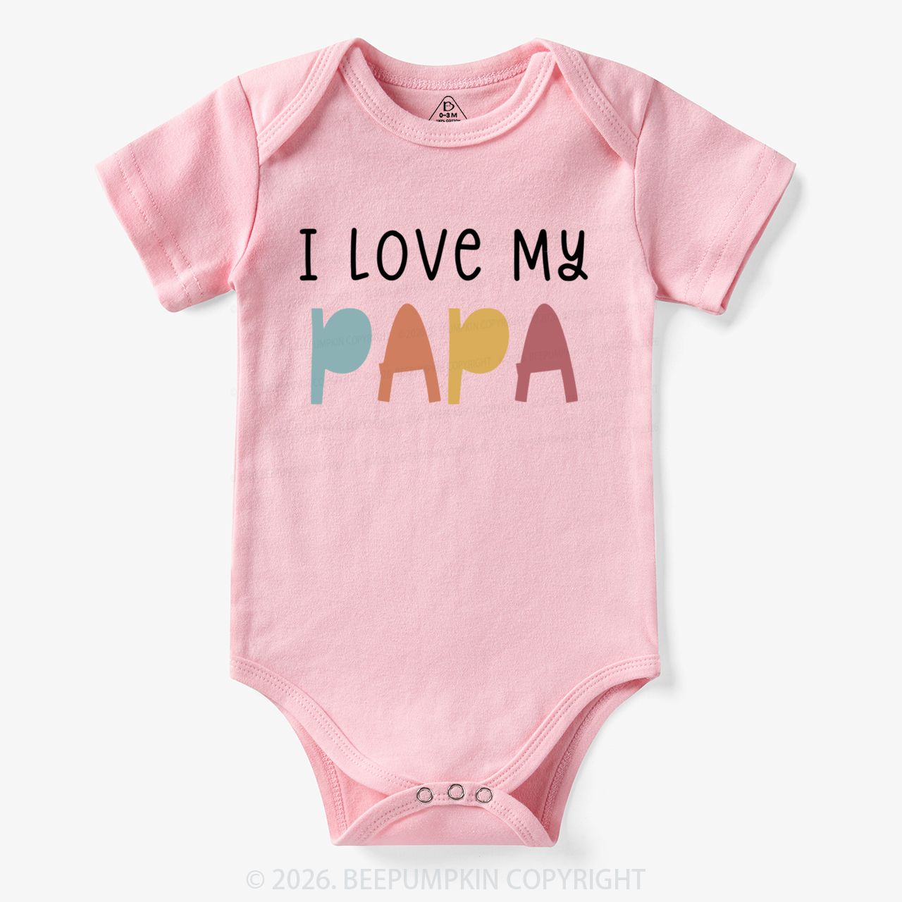 I Love My Papa Cute Father's Day Bodysuit