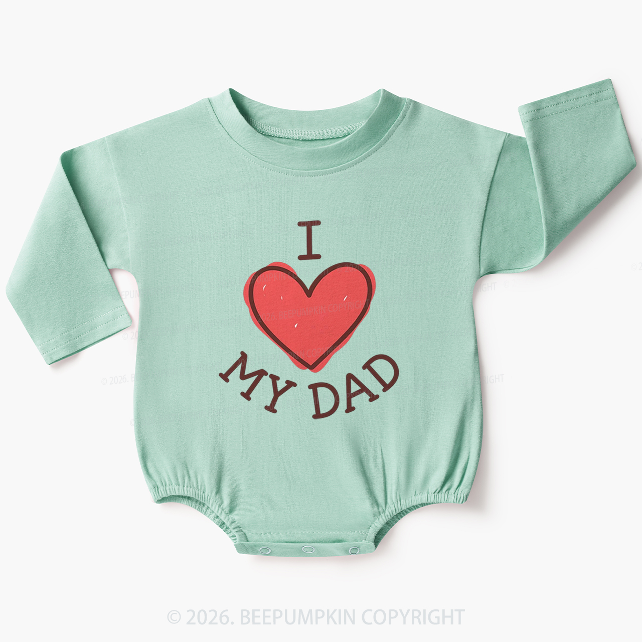 Sweet I Love My Dad Baby Bubble Romper
