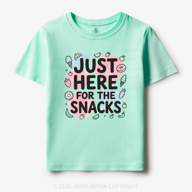 Just Here for the Snacks Funny Toddler&Kid's Tees