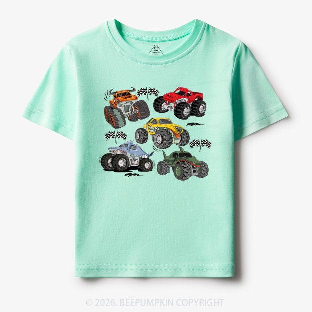 Monster Trucks Race Toddler&Kid's Tees