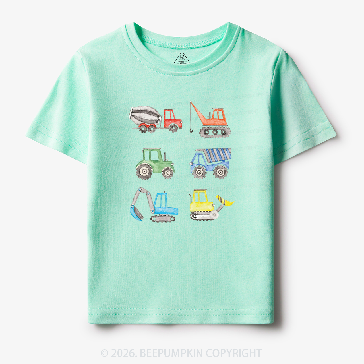 Truck Construction Excavator Toddler&Kid's Tees