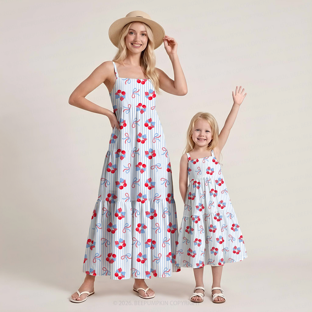 Berry Sweet Freedom Independence Day Mom&Me Voile Cami Dress