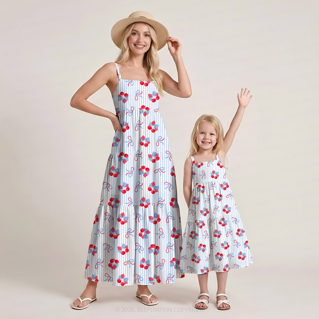Berry Sweet Freedom Independence Day Mom&Me Voile Cami Dress