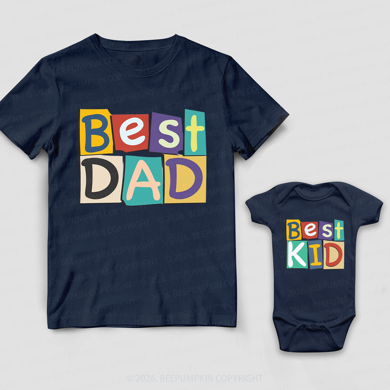Best Dad Best Kid  Father’s Day Dad&Me Matching Shirts