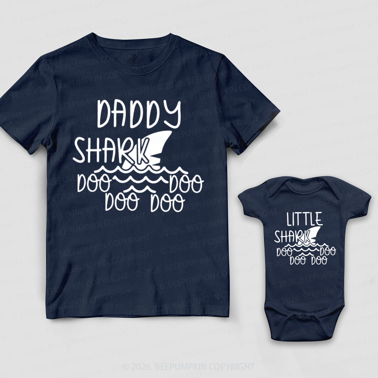 Personalized Shark Doo Doo Dad&Me Matching Shirts