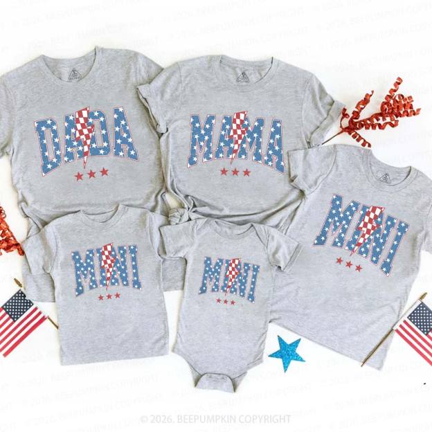 Mama Dada Mini 4th of July Family Matching Shirts