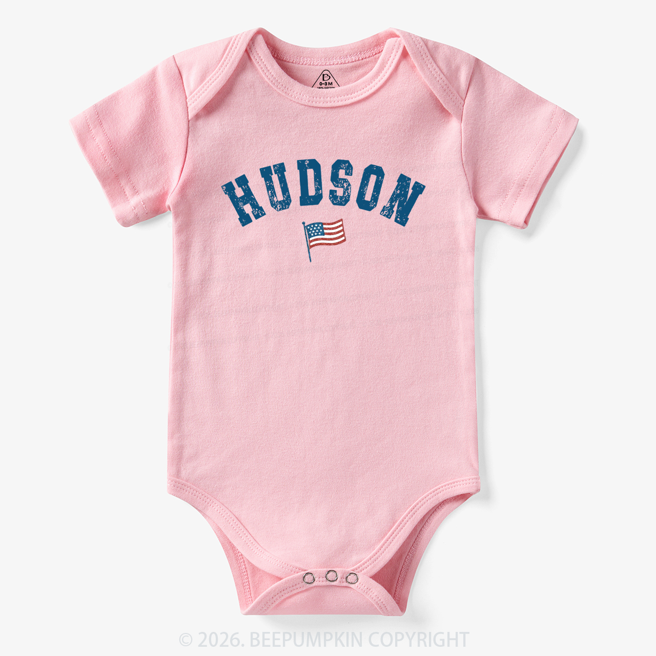 Personalized USA Flag with Name Bodysuit