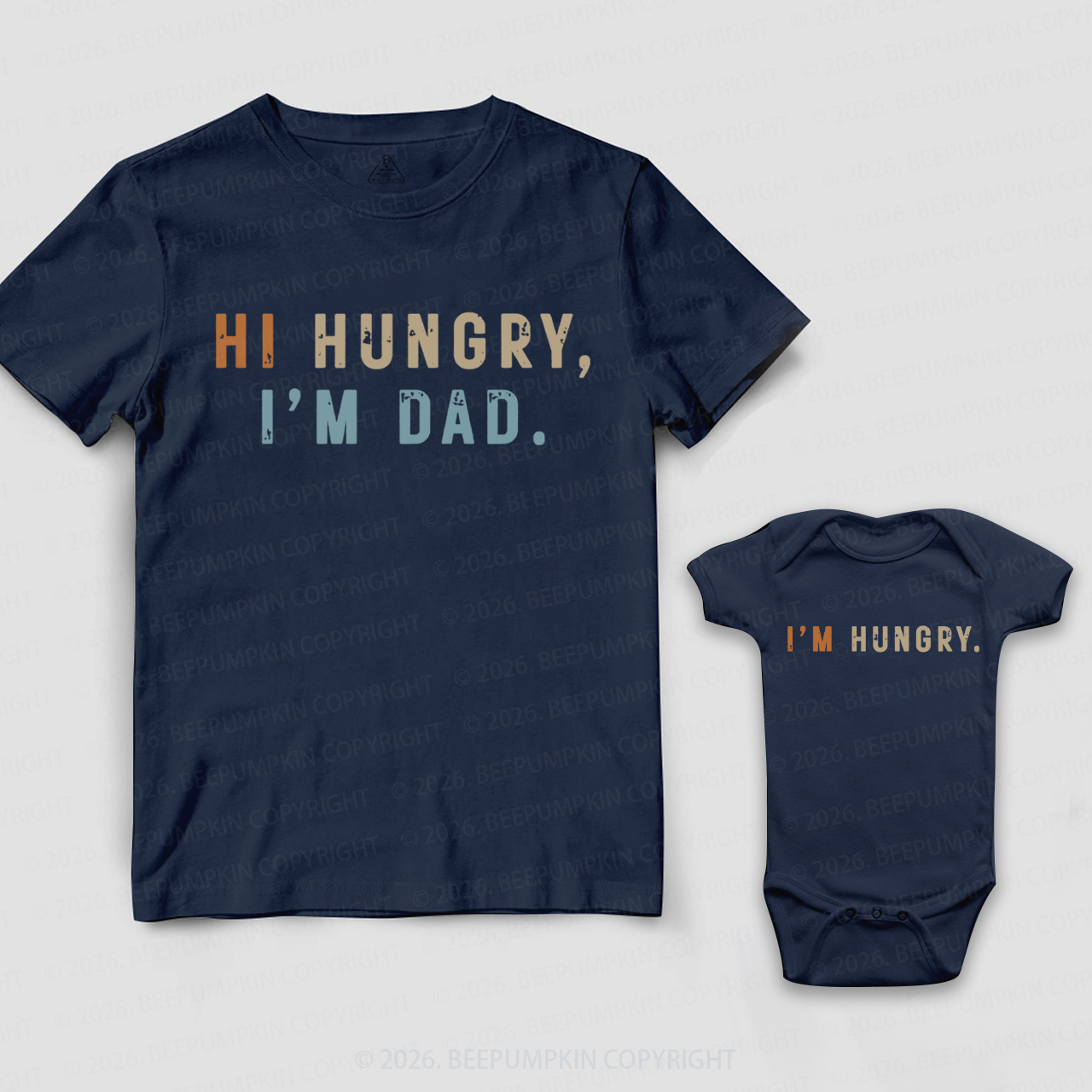 Funny Hi Hungry I’m Dad Dad&Me Matching Shirts