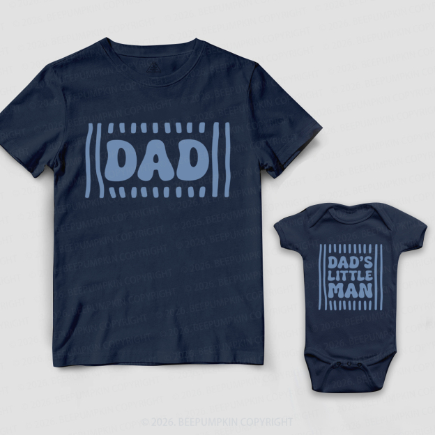Dad-Dad's Little Man and Daddy's Girl Dad&Me Matching Shirts