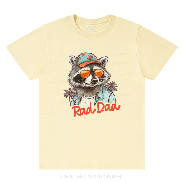 Retro Rad Dad Funny Raccoon T-Shirts