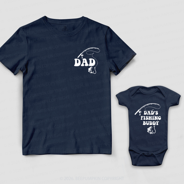 Dad's Fishing Buddy Fathers Day Fish Dad&Me Matching Shirts