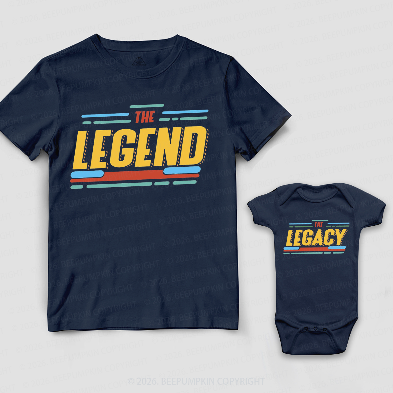 The Legend The Legacy Fathers Day Dad&Me Matching Shirts