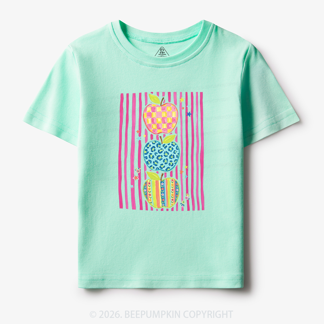 Colorful Apple Back to School Toddler&Kid's Tees