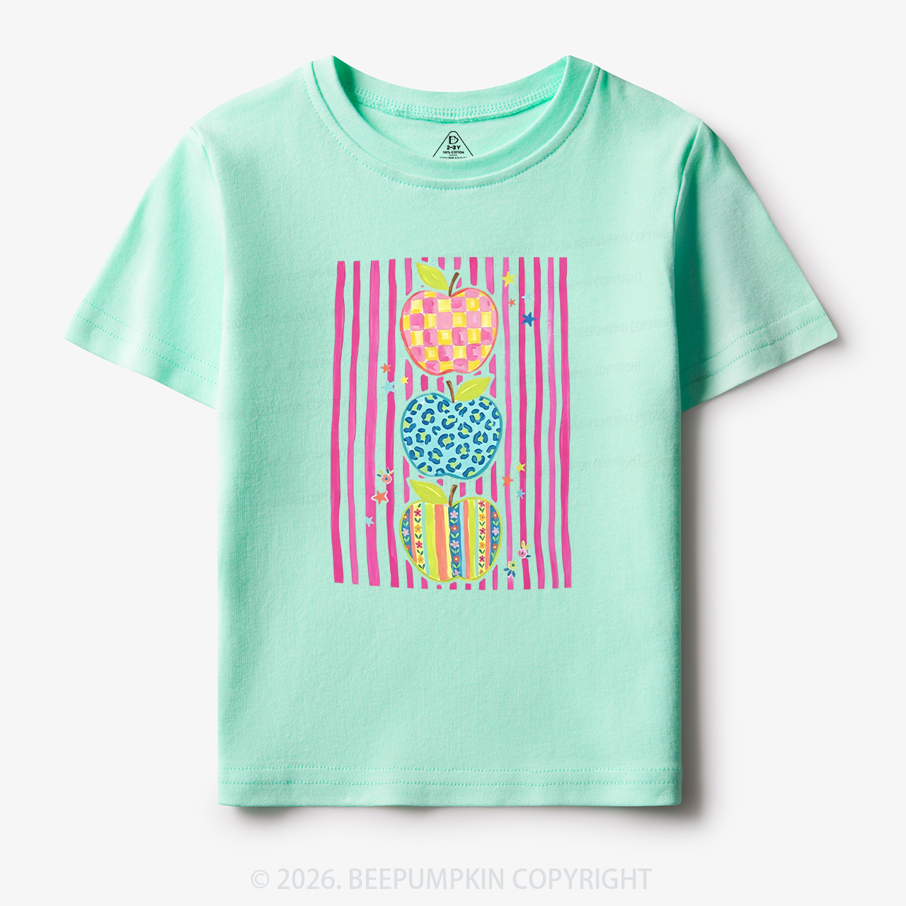 Colorful Apple Back to School Toddler&Kid's Tees