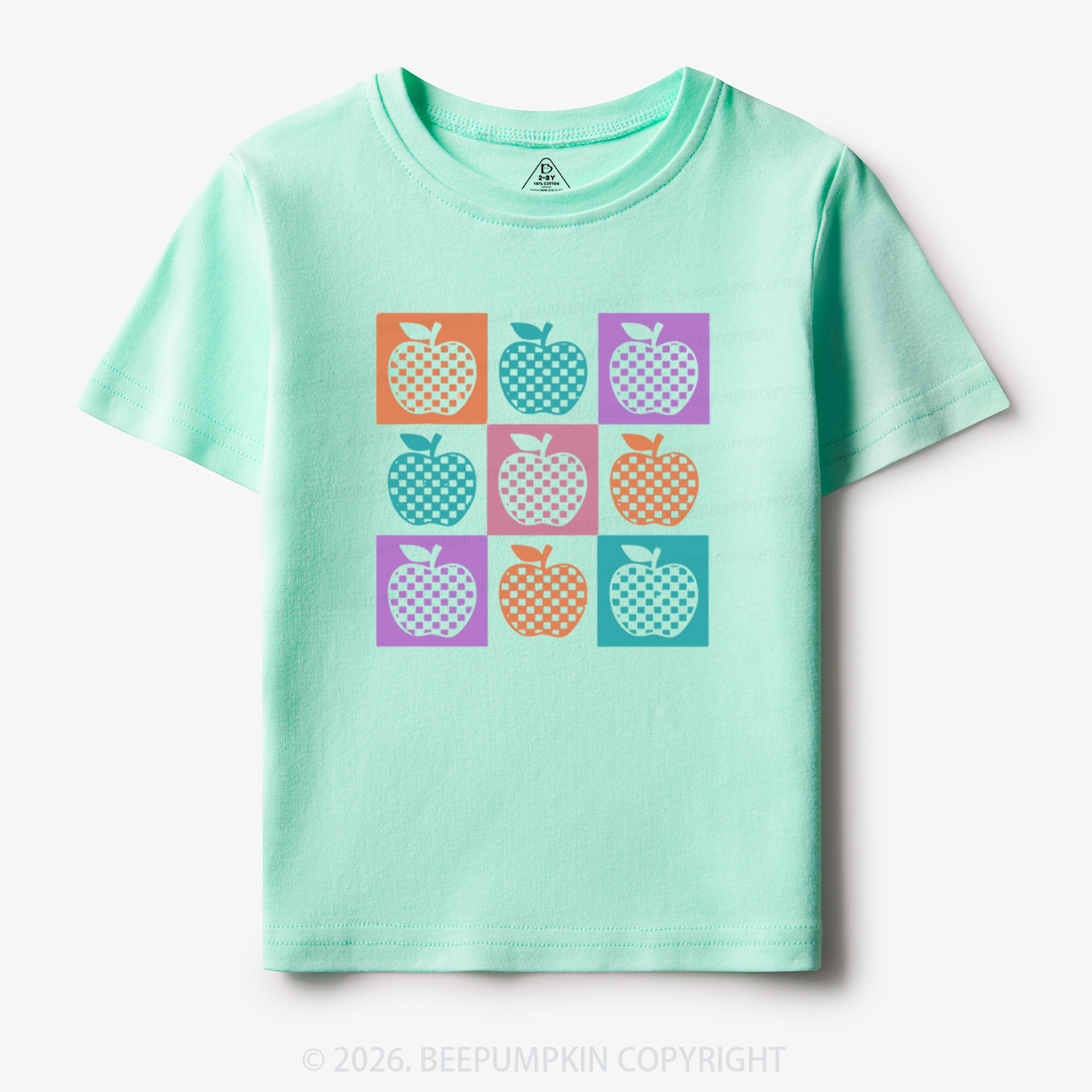 Retro Checkered Apple Toddler&Kid's Tees