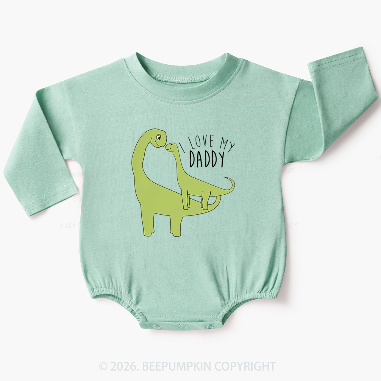 I Love My Daddy Dinosaur Baby Bubble Romper
