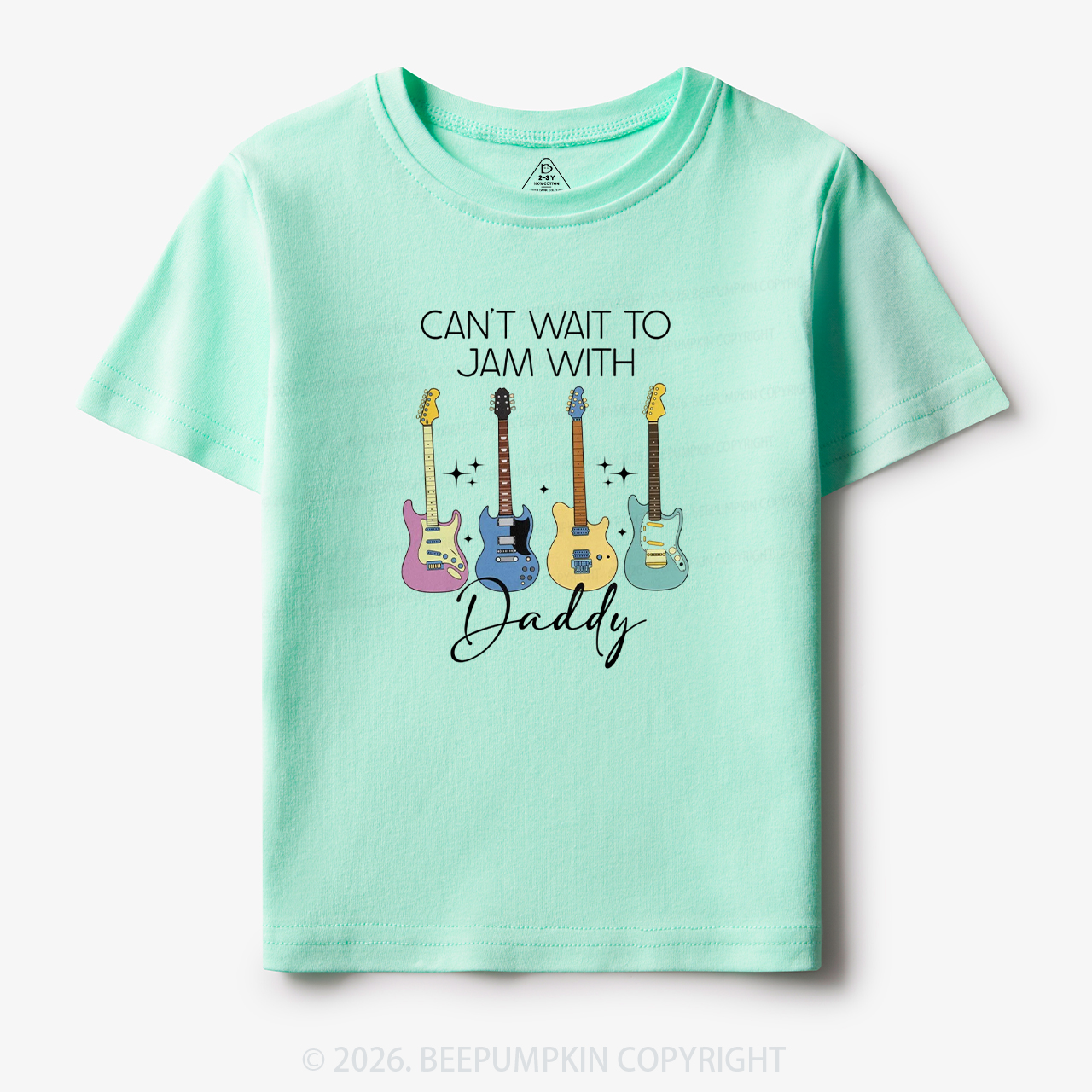 Can't Wait To Jam With Daddy Guitar Toddler&Kid's Tees