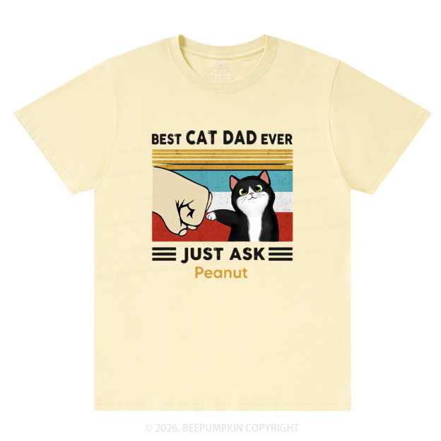 Personalized Best Cat Dad Ever T-Shirts