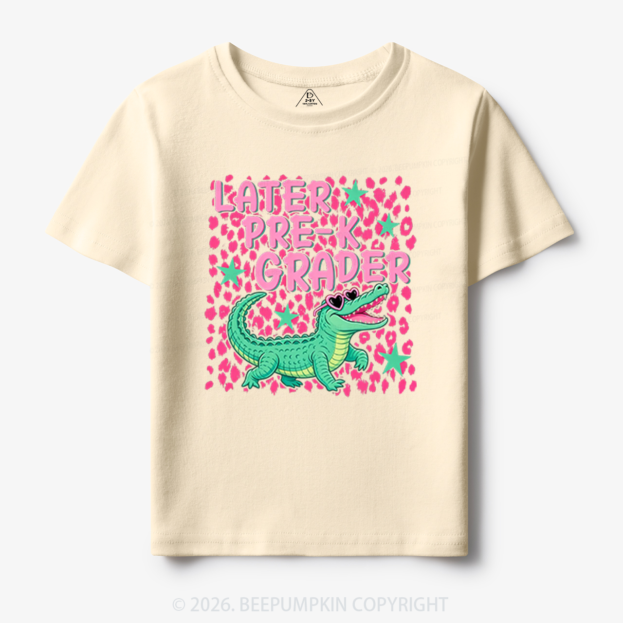 Pink Leopard Print Later Back to School Toddler&Kid's Tees