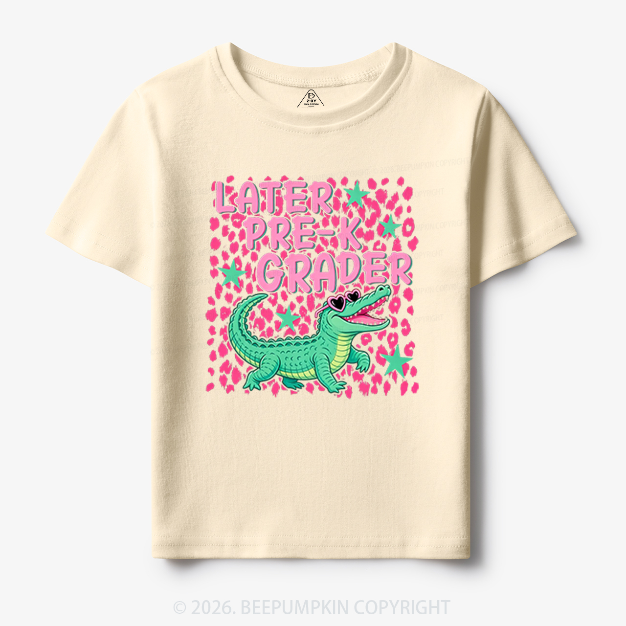 Pink Leopard Print Later Back to School Toddler&Kid's Tees