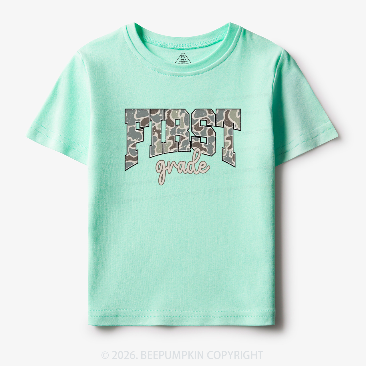 Camo First Grade Back to School Toddler&Kid's Tees