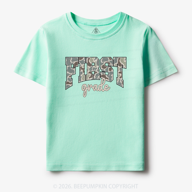 Camo First Grade Back to School Toddler&Kid's Tees