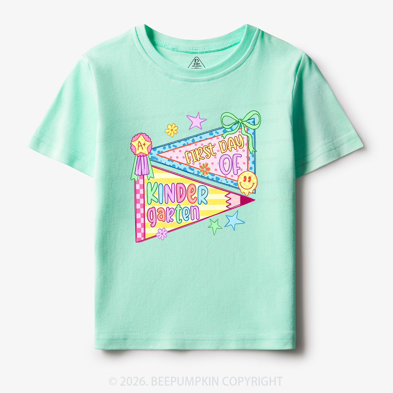 Floral Apple Pre-k 1st/2nd/3rd/4th/5th Grade Toddler&Kid's Tees