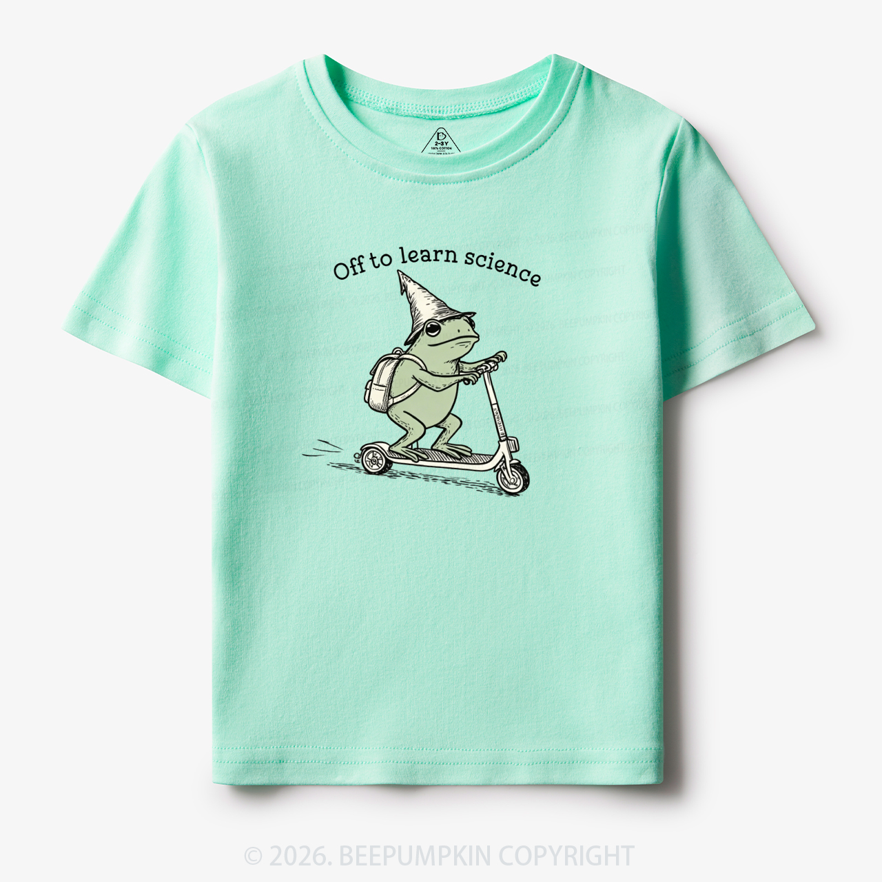 Personalized Funny Frog Off to Learn Class Toddler&Kid's Tees