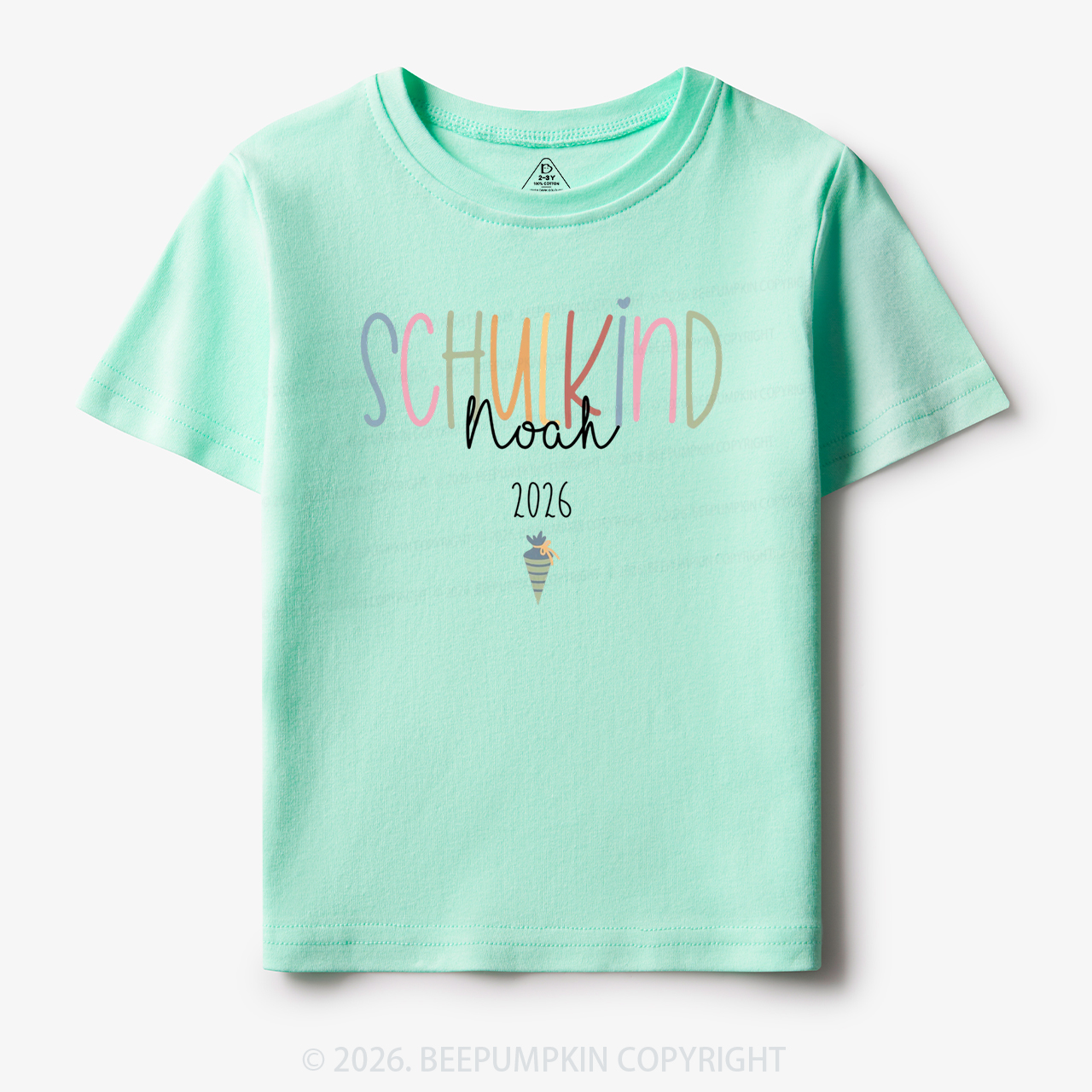 Personalized Pastel Schulkind Name Toddler&Kid's Tees