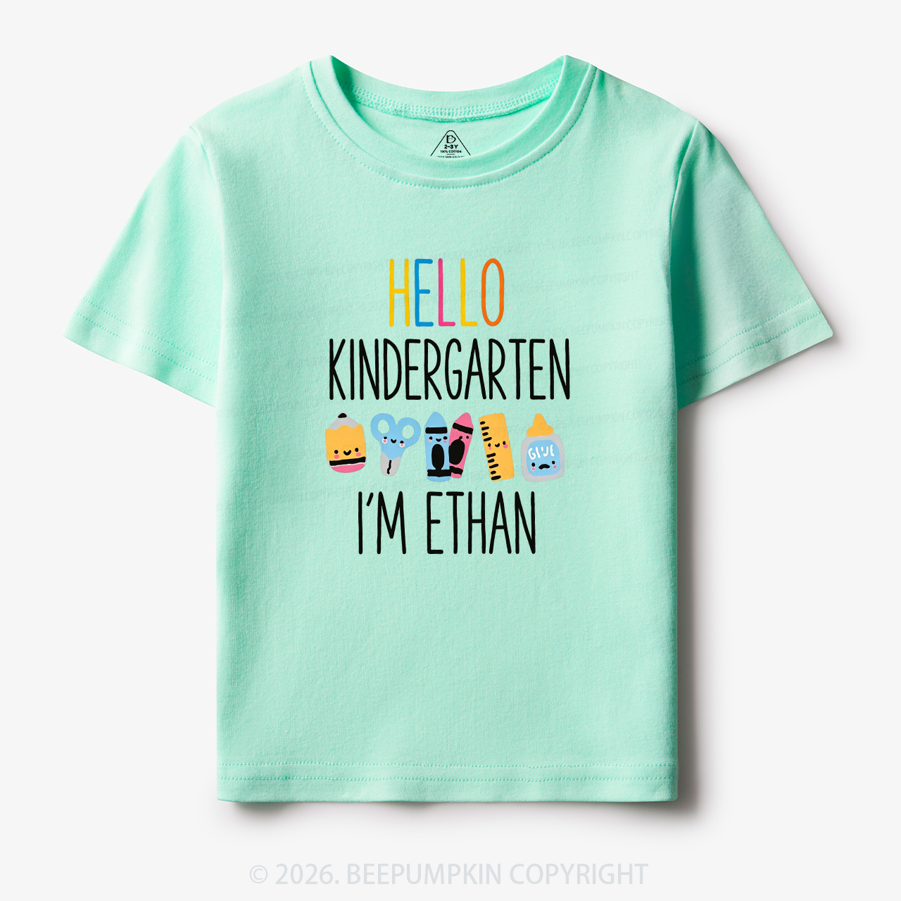 Personalized Hello Kindergarten I’m Name Toddler&Kid's Tees