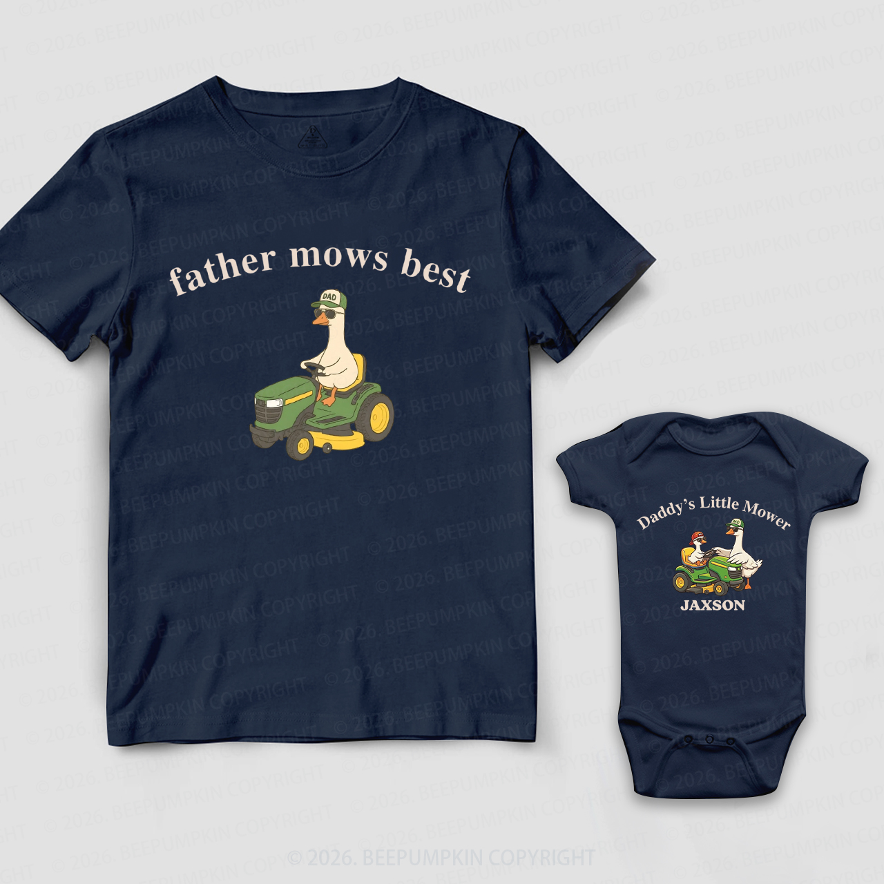 Father Mows Best Daddy’s Little Mower Dad&Me Matching Shirts