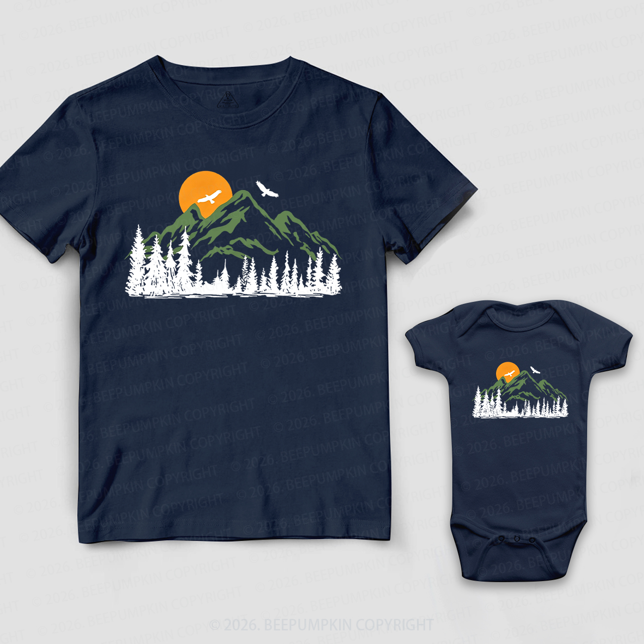 Adventure Camping Fathers Day Dad&Me Matching Shirts