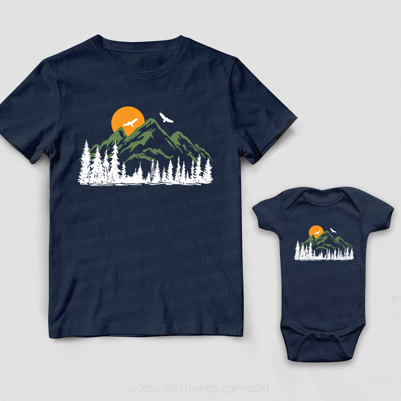 Adventure Camping Fathers Day Dad&Me Matching Shirts