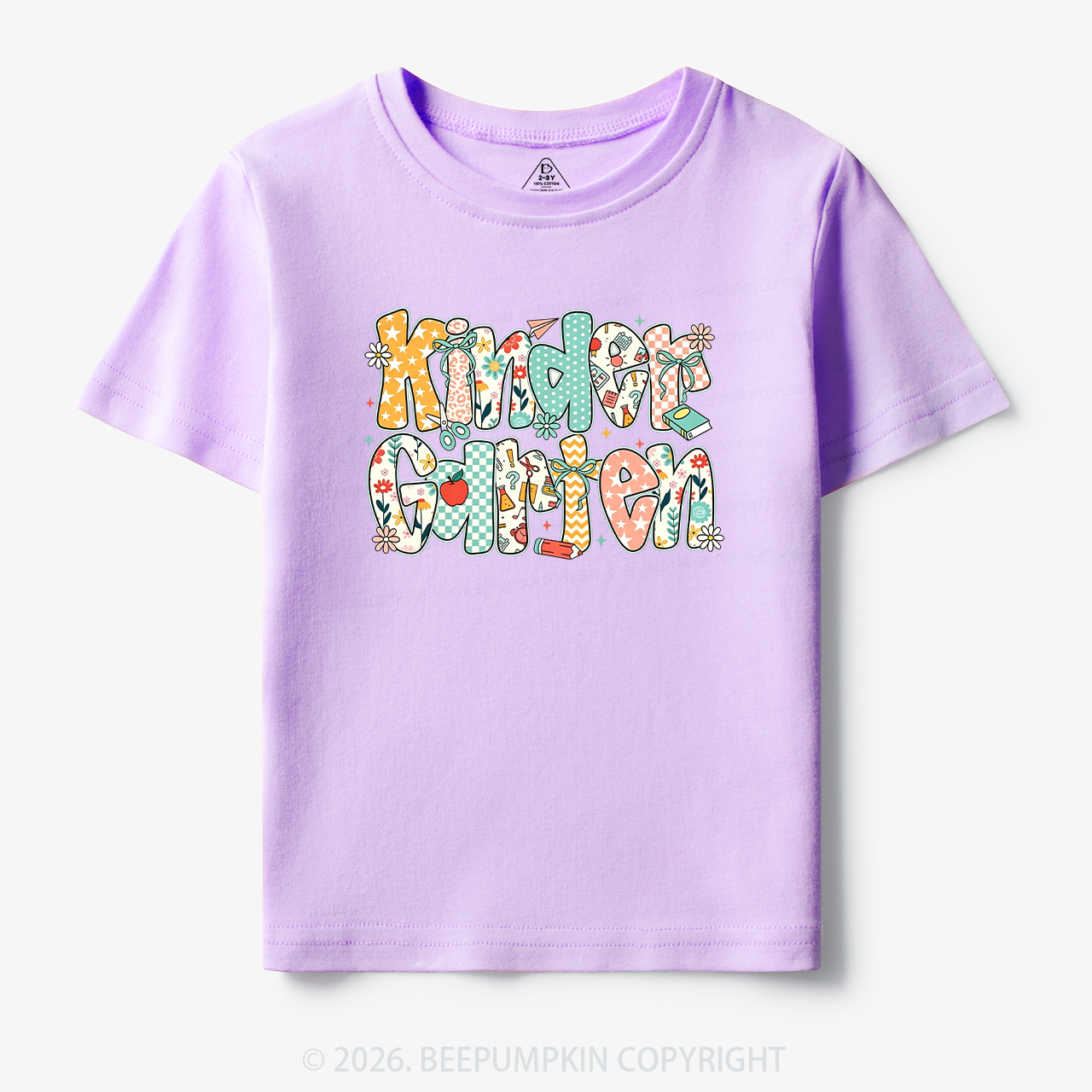 Preppy Floral Apple Pre-k 1st/2nd/3rd/4th Grade Toddler&Kid's Tees