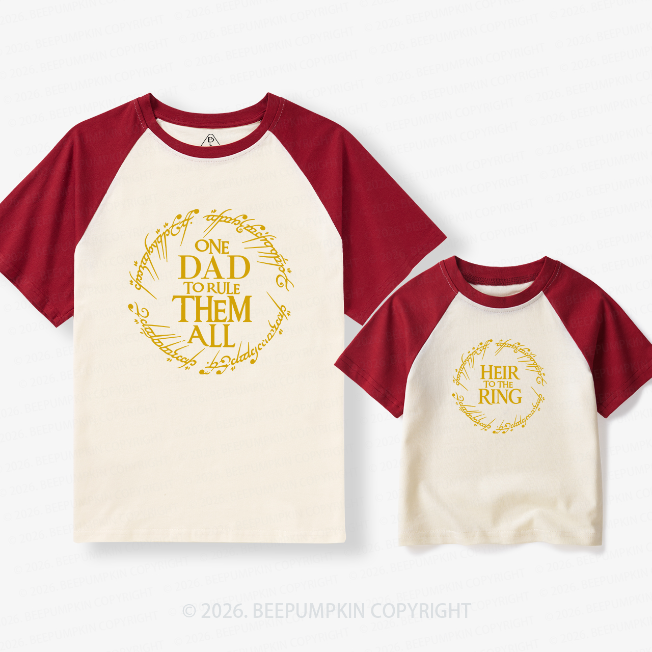 One Dad To Rule Them All Dad&Me Matching Retro Raglan T-shirt