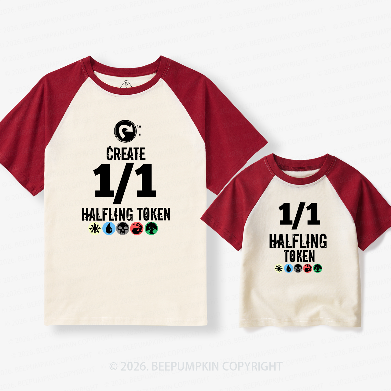 Magic The Gathering Dad & Me Matching Retro Raglan T-shirt