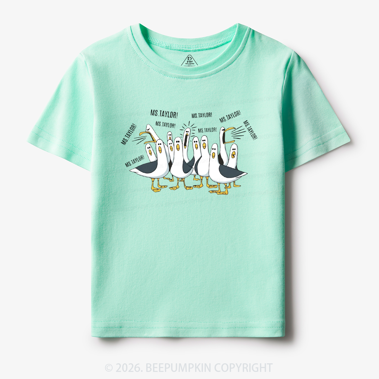 Personalized Teacher Name Seagulls Funny Toddler&Kid's Tees
