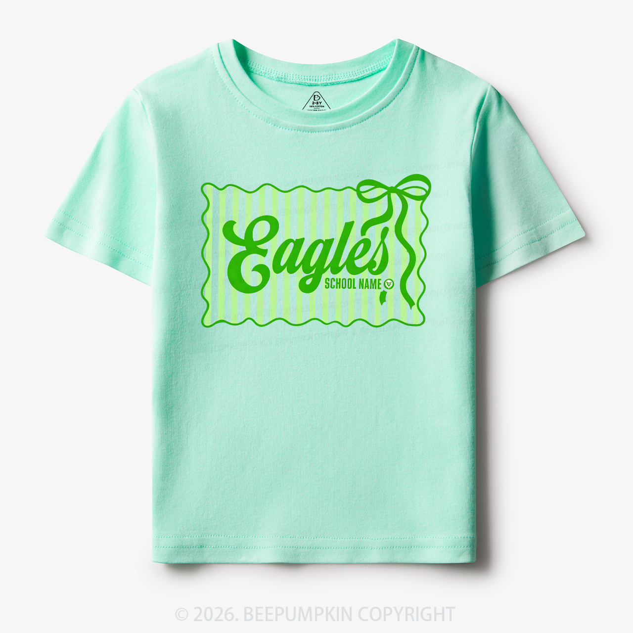 Personalized School Name Mascot Toddler&Kid's Tees